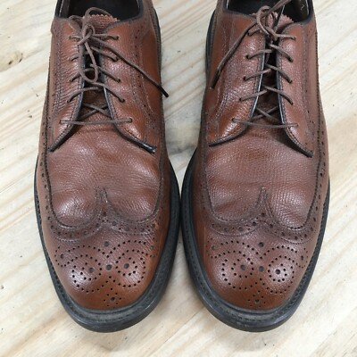 Imperial Biltrite Shoes Mens 9.5 E Wide Wingtip Oxford Brown