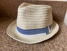 Primark Baby Boys Straw Weaved Summer Bucket Hat - Size 6-12 Months