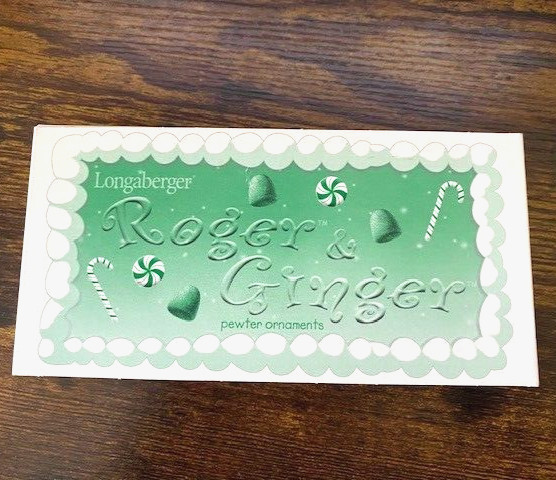 2000 Longaberger Roger and Ginger Pewter Ornaments, Made in USA