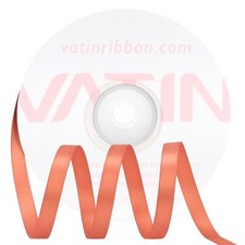 Double Face Copper Satin Ribbon 1/4" Continuous 25 YardsCopper Polyester Fabr...