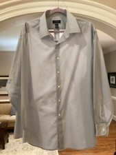 Club Room Dress Shirt Mens size XL Light Blue 17-17.5 Long Sleeve