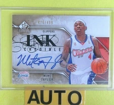 MIKE TAYLOR  2009-10  ROOKIE  AUTO  INK CREDIBLE  /499   SP #IMT  LA Clippers