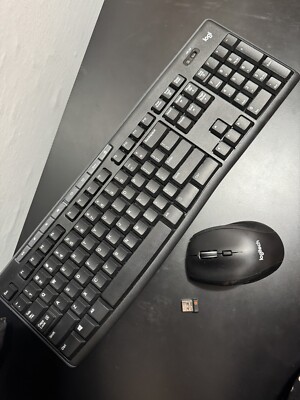 Logi K270 Wireless Keyboard And Logitech Marathon Mouse Black M750