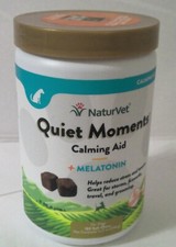 NaturVet Quiet Moments Plus Melatonin Calming Aid for Dogs 180ct Soft Chew 2028