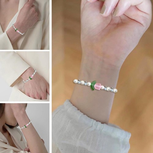 Tulip Bracelet Sweet and Lovely Tulip Flower Bracelet' B4F1 - Picture 9 of 10