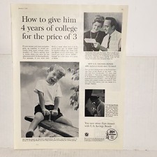Vintage 1961 US Savings Bonds Magazine Print Advertisement