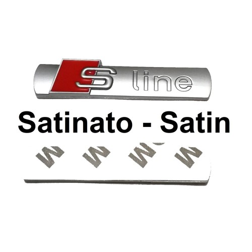 Kit 5 pz per Audi S-Line Satinato 3D adesivo logo badge Fregio A1 A3 A4 A5 Q3 Q5 - Imagen 8 de 12