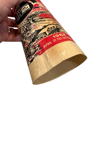Rare Vintage 1962 SEATTLE WORLD'S FAIR MEGAPHONE Exposition Space Needle Art Ad - Picture 9 of 12