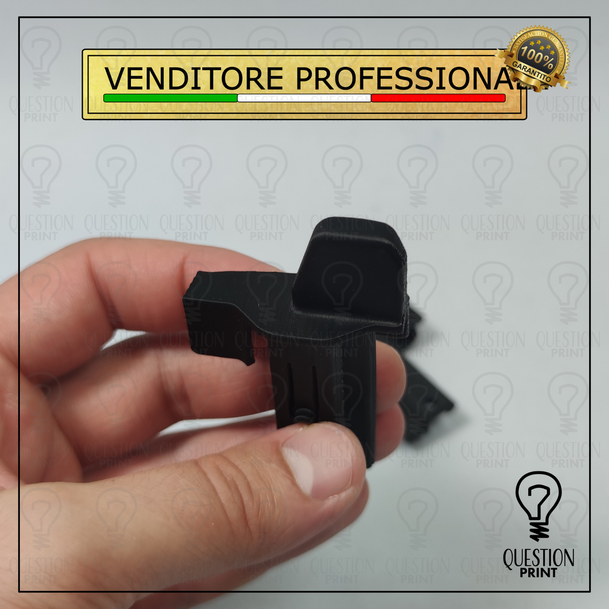 2 Ganci Supporto Cappelliera Per Fiat Tipo SW (Station Wagon), Stampa 3D Alta Resistenza, Nero, Kit Destro E Sinistro, Plug-and-play