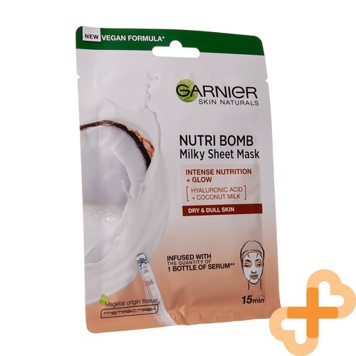 GARNIER Nutri Milch Textur Blatt Maske Mit Kokosnuss für Trockene Haut 32 G - Bild 17 von 24