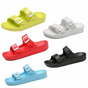 double buckle sandals rubber