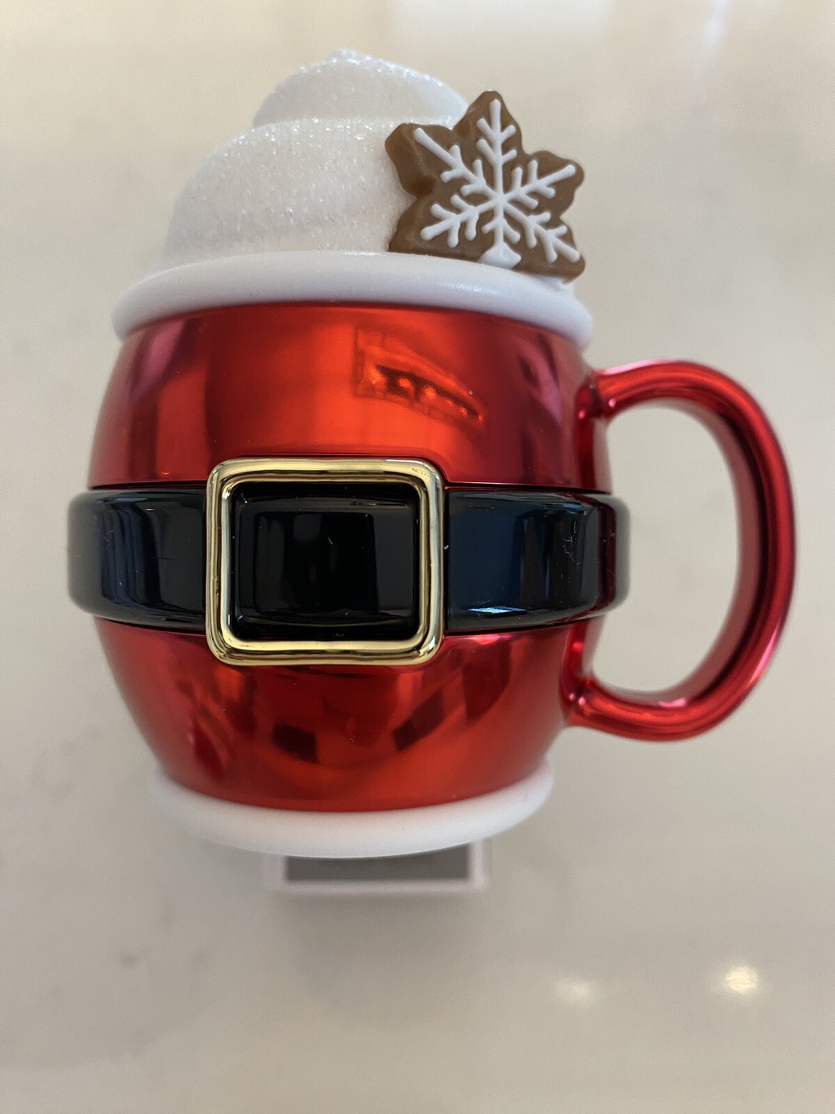 Bath & Body Works SANTA MUG  Wallflower Plug Nightlight Christmas Hot Cocoa 2024-image