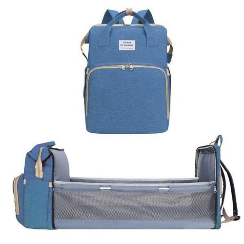 Multifunctional Baby Diaper Bag Mommy Backpack Portable Bassinet Crib Foldable - Picture 3 of 9