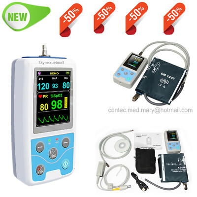 CONTEC Brand New Portable Vital Sign Patient Monitor, NIBP+SPO2+PR, PC Software