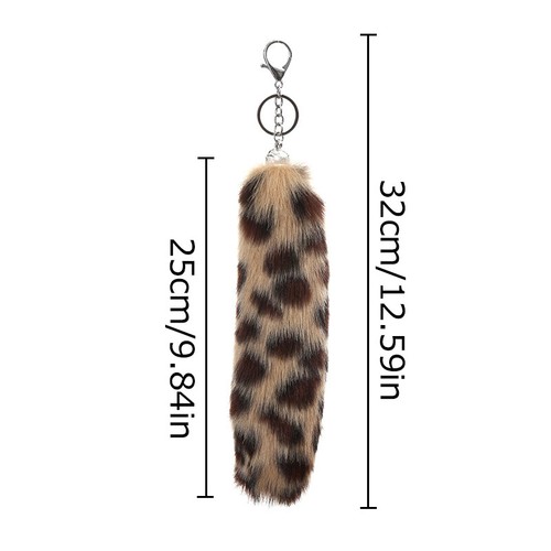 25/35cm Fluffy Faux Fox Fur Tail Keychain Tassel Bag Hanging Keyring Pendant - Picture 2 of 37
