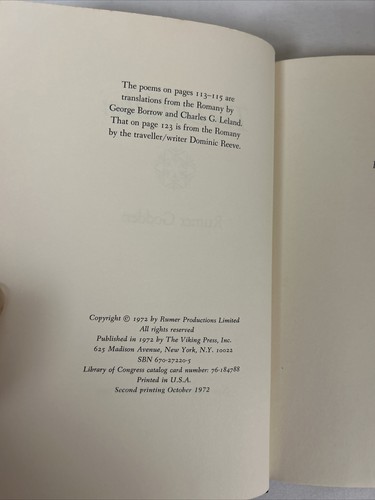 The Diddakoi by Rumer Godden 1972 2nd Printing HC - Picture 8 of 12