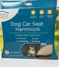 DogCarSeat Hammock Fits Most Rear Seats Protects Your Car Lg-Tan Barrier For Pet