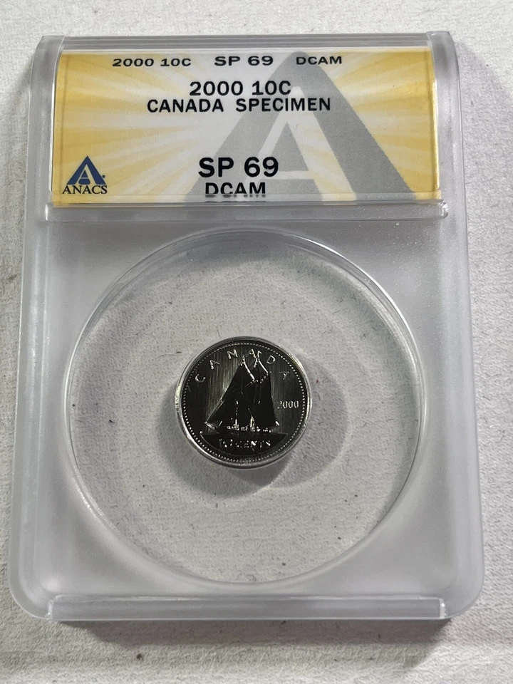 2000 Canada 10 Cents Specimen Coin Graded SP 69 DCAM by ANACS - Image 3 of 4