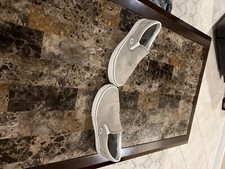 Men  s Size 10 - VANS Classic Slip-On Shoe Silver 