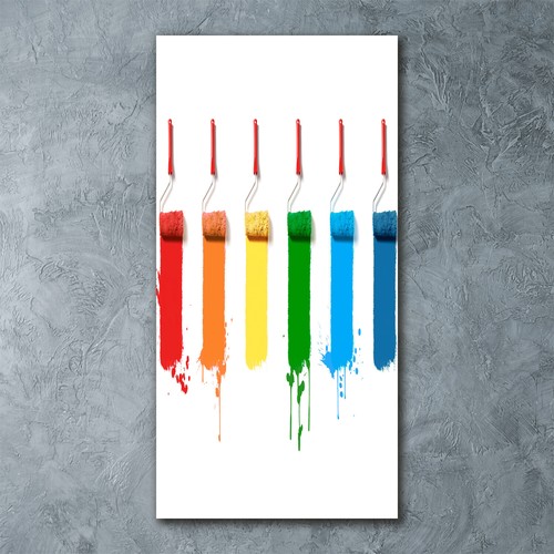Tableau Sur Verre Trempé Tulup 60x120 Cm - Motif Vin Rouge, Style Moderne, Neuf