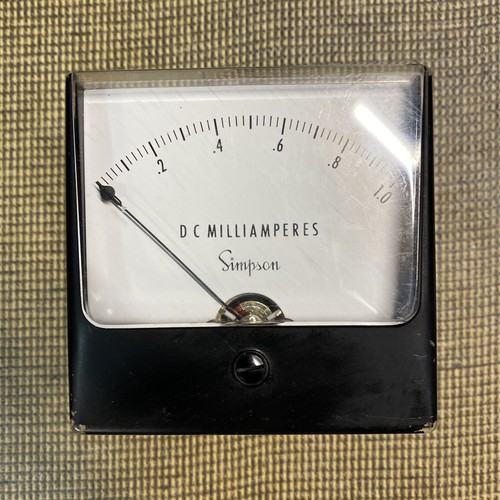 Simpson Panel Meter 0-1.0 DC Milliamperes