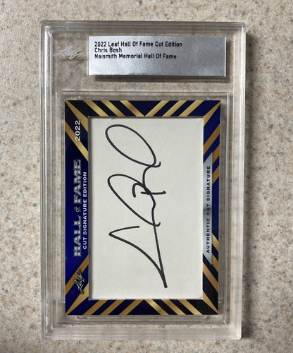 2022 Leaf Hall Of Fame Cut Signature Edition Chris Bosh Neismith Auto Encased!