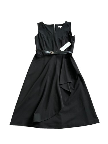fit and flare black midi dress Scoop Back Fit and Flare Dress-Black