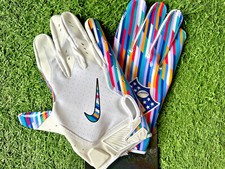 Nike NFL Vapor Jet 5.0 Crucial Catch Football Gloves Men XXXXL for