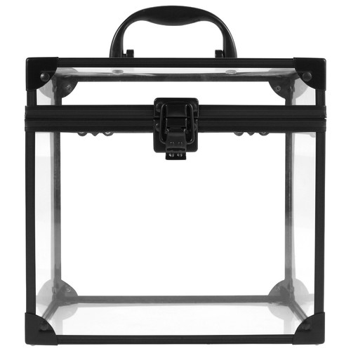 Makeup Box Clear Cosmetic Case with Latches and Handle Toiletry Organizer༯ - Picture 14 of 22