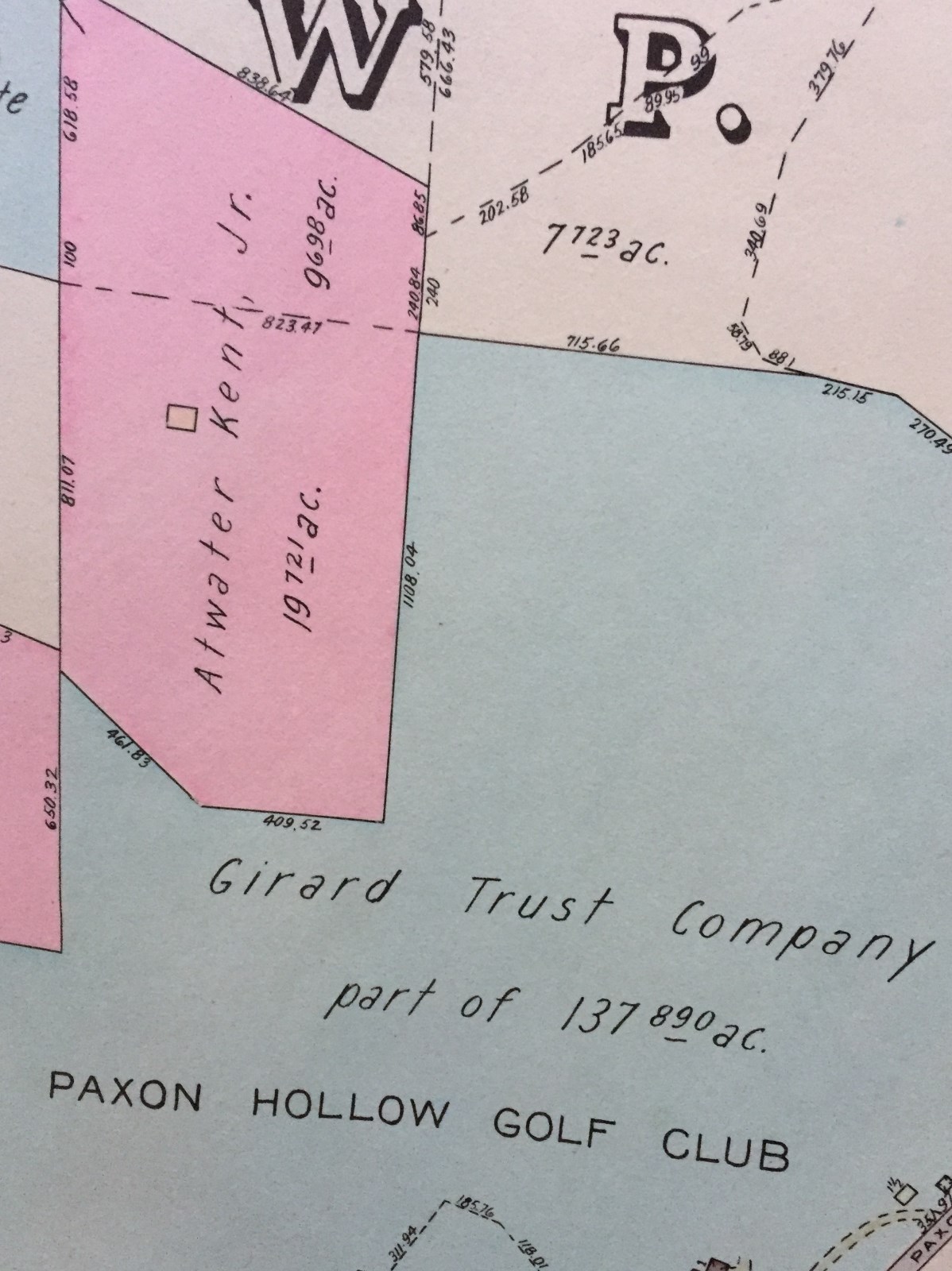 1942 DELAWARE CO PA MARPLE TWP PAXON HOLLOW GOLF COUNTRY CLUB KENT PK