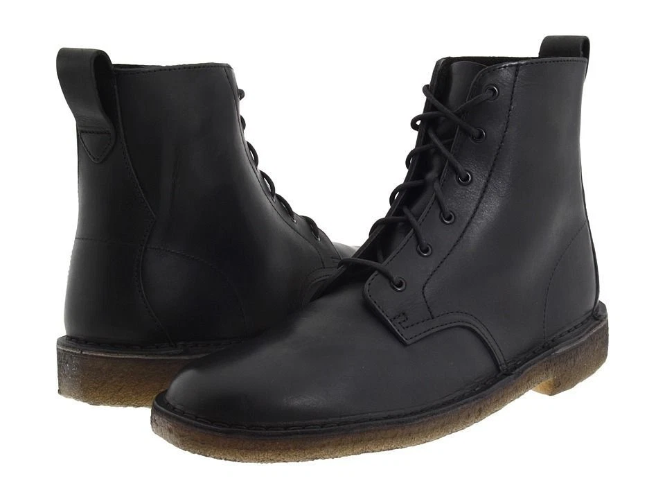 Væk træ håndvask Clarks ORIGINALS Mens Desert Mali Boots in Black Leather / Size 12 UK /  BNWT | eBay