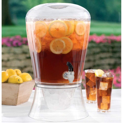 3-Gallon Beverage Dispenser- Poly Prop Beverage Dispenser, Clear - Picture 2 of 4