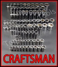 CRAFTSMAN HAND TOOLS 107pc 1/4 3/8 1/2 SAE METRIC MM Ratchet Wrench Socket Set