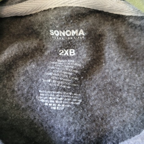 SONOMA PLUS SIZE HOODIE GRAY PINK BLACK WOMEN'S SIZE 2XB EXCELLENT CONDITION - Picture 5 of 5