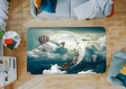 3D Moon Boy Balloon NAO1483 Game Rug Mat Elegant Photo Carpet Mat Fay