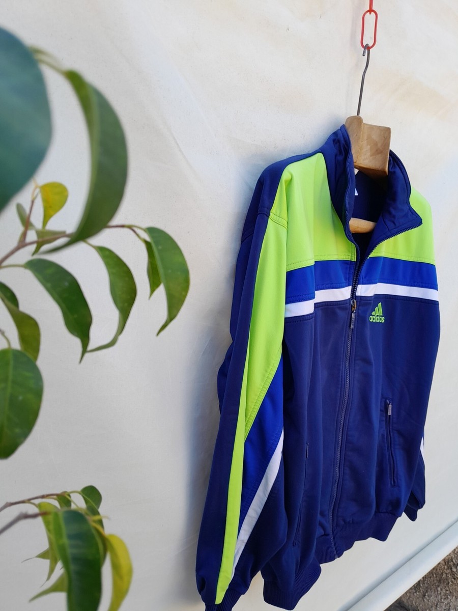 Vintage adidas Track Jacket Men's Medium Blue Green Zip Vintage adidas Track Jacket Men's Medium Blue Green Zip