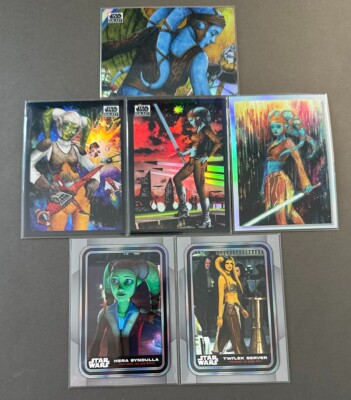 (6) Star Wars Cards - Syndulla, Secura, Fwip