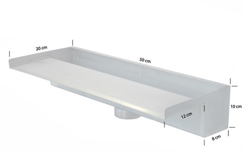 Wasserfall 50cm 2" Anschluss V4A Pool - Bild 2 von 4