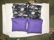 8 Cornhole Bags Set Corn Hole Toss Baltimore Ravens