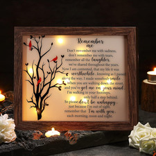 Gerrii Sympathy Memorial Gifts Red Cardinal Bereavement LED Memorial Gifts for L