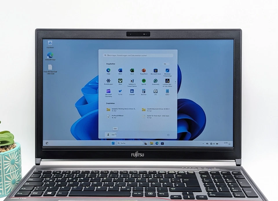 Laptop Fujitsu E756 mit i7 15,6" IPS 1TB SSD 16GB RAM DVD-RW Win11 HDMI TPM 2.0 - Bild 3 von 4