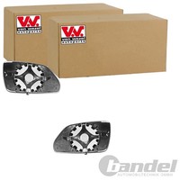 2X VAN Wezel Spiegelglas Unbeheizt Passend FüR VW Polo Links+Rechts