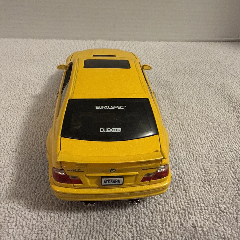 JADA 1/24 EURO-ESPECIFICACIÓN AMARILLO BMW AC SCHNITZER S3 USADO MUY BONITO SIN CAJA Foto 4 de 4