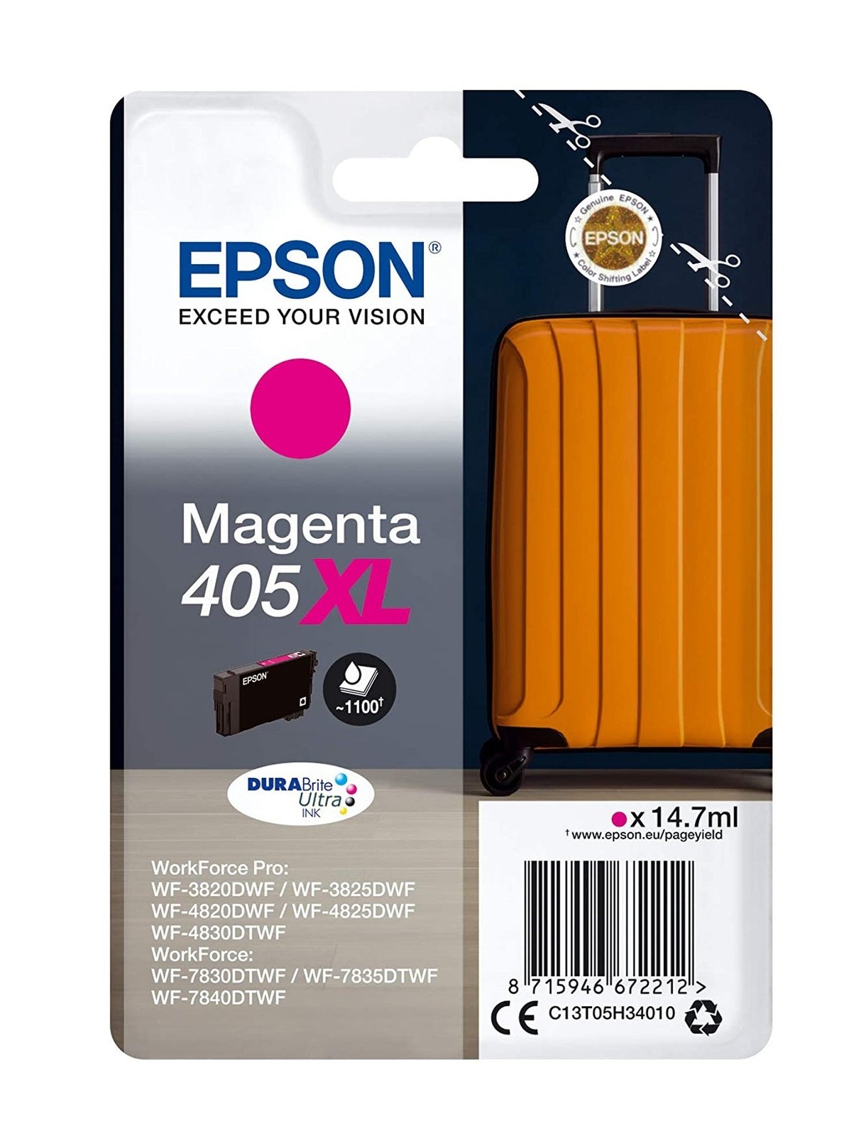 Epson Magenta 405XL Durabrite Ultra Ink Ink Cartridge 1 Pc(S) Original High (Xl) Yield - Image 6