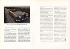 1969 Rolls Royce: Most Personal Rolls Royce Of All Vintage Print Ad