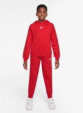 Image of NIKE CLUB TRACKSUIT BOYS HOODED ZIP TOP BOTTOMS JOGGERS FLEECE SET LIMITED STOCK