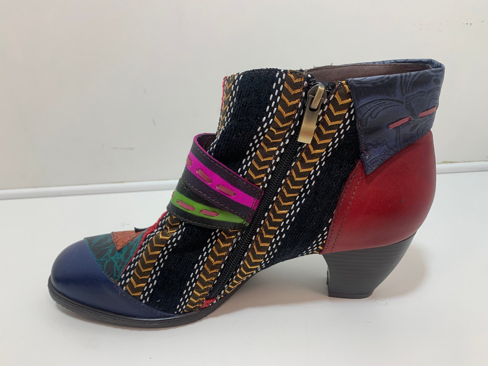 Socofy Ankle Boots Multicoloured Patchwork Leathe… - image 4