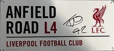 TREY NYONI SIGNED LIVERPOOL FC STREET SIGN EXACT PHOTO PROOF 2
