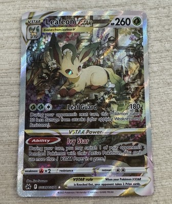 Pokémon TCG Crown Zenith Galarian Gallery Leafeon VSTAR Ultra Rare GG35/GG70 NM