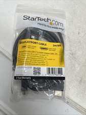 NIB StarTech CDP2DP2MBD 2m / 6' DisplayPort USB-C 24 pin to HDMI adapter cable